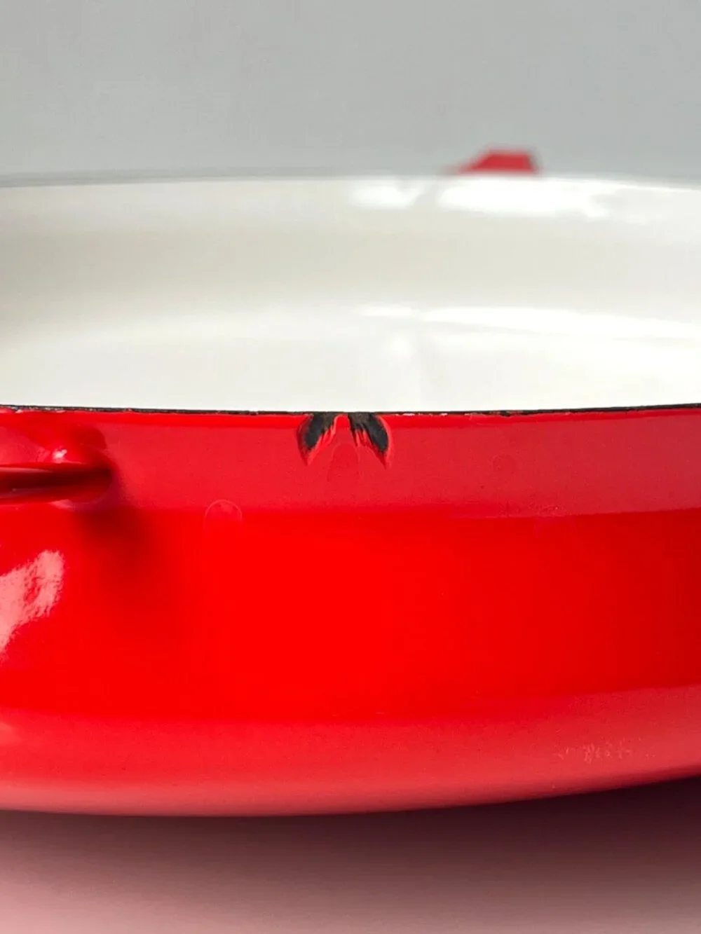 Vintage MCM Dansk Designs Kobenstyle Quistgaard Danish Red Enamel Paella Pan